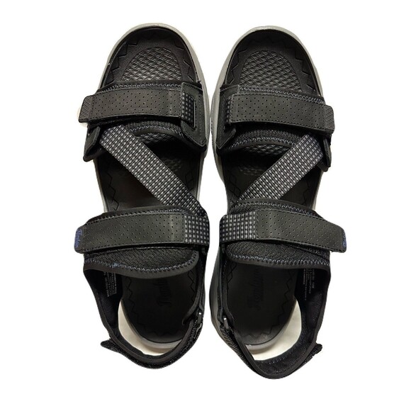 NEW Florsheim Mens Size 14 Tread Lite Black Leather Cushioned River Sport Sandal main image 7